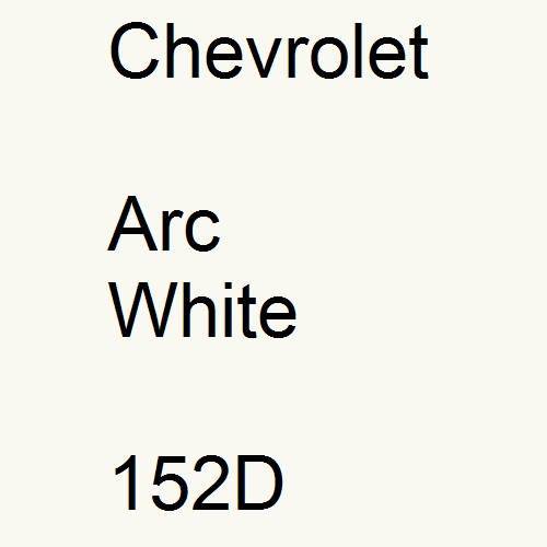 Chevrolet, Arc White, 152D.